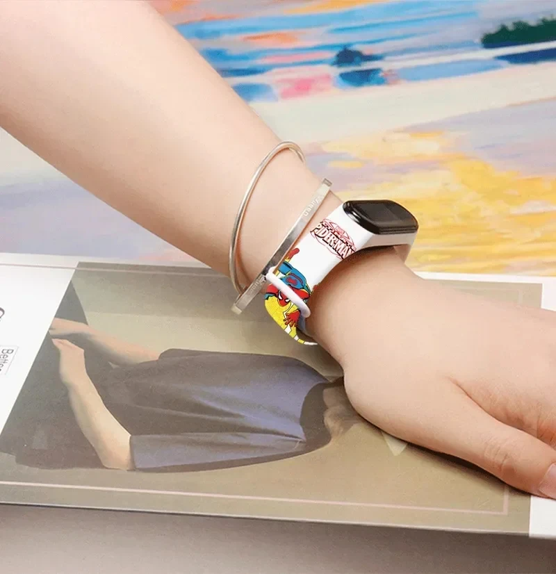 Children's Sports Watch Waterproof for Swimming Anime Figure Bracelet Wristwatch Cartoon Electronic LED Touch Student Toys Gift
