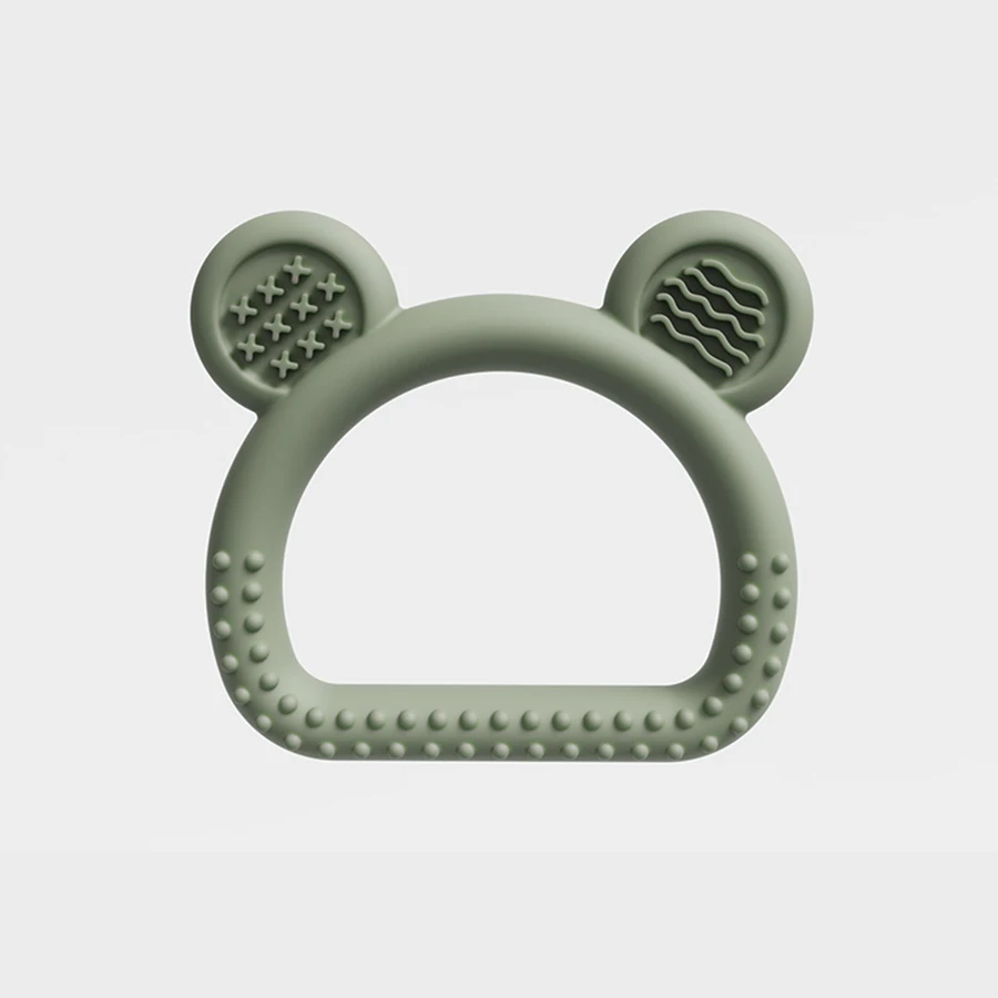 Children's silicone teething ring baby oral sex period soothing teething teething chew toys silicone baby young teeth use suitab