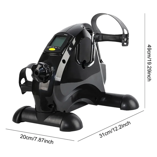 Mini Exercise Bike Arm and Leg Trainer Adjustable Foot Pedal Exercise Machine LCD Display Portable Pedal Trainer for Home Office 3