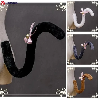 Simpatica coda di gatto di peluche Code di animali Kawaii Costumi cosplay anime Accessori Code di gattino Abiti da cameriera Accessorio Puntelli per feste Regalo