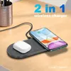 46694-6d6aeb.jpg Chargeur sans fil 2 en 1 pour iPhone 14, 13, 12, 11 Pro, XS, Poly X, 8