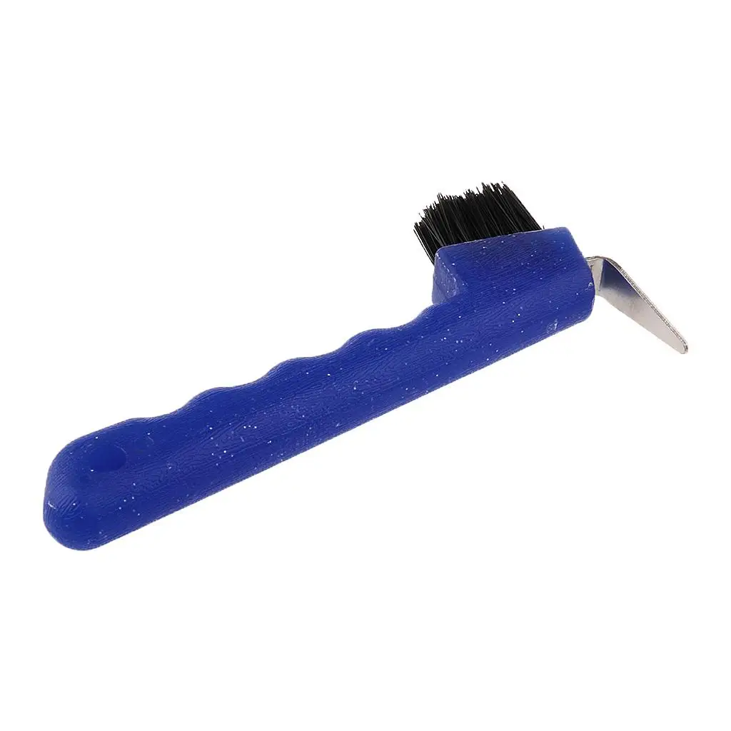 Hoof Pick with Brush Horse Grooming Tool Green Pink Blue Fluorescent Yellow 5