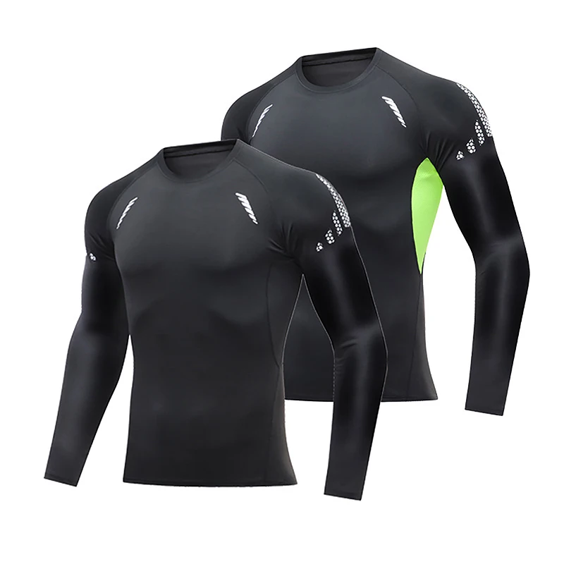 

2023 Compression Running T Shirt Fitness Tight Long Sleeve Sport Shirt Training Jogging Gym Quick Dry Sportswear Tee