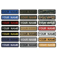 Custom Personalized Name & Number Patch – 10cm x 2.5cm Embroidered Stripes Badge, Armband Tag with Iron-On or Hook & Loop Backing
