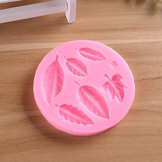Leaf Shaped Kitchen Baking Tools 6 Holes Silicone Molds with Chocolate Molds Sugar Flipping Cake Decoration Molds Accesories 4