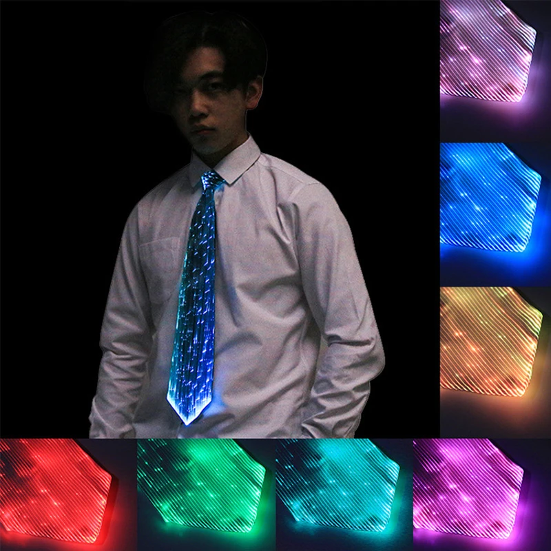 men-gift-led-ties-luminous-holiday-ties-wedding-party-decor-neon-led-luminous-bow-neck-tie-adjustable-led-tie