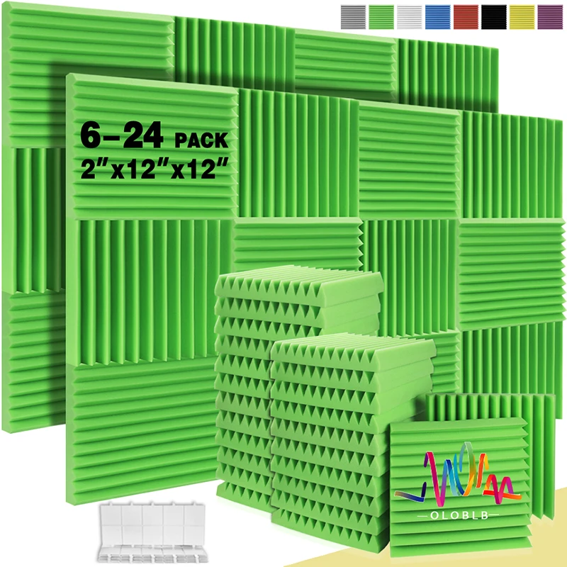 Noise Insulation Acoustic Conditioning 6/12/24 Pcs Sound absorbing Foams Panel Studio Soundproof