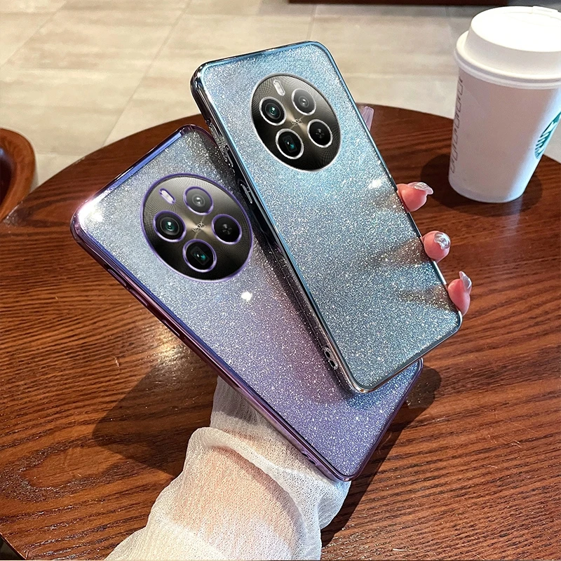 Luxury Gradient Glitter Silicone Plating Back Case