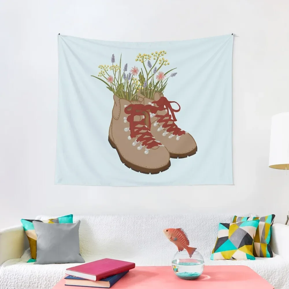 

Wildflower Hiking Boots Tapestry Aesthetic Home Decor Cute Decor Bedroom Decoration Bedroom Organization And Decoration Tapestry