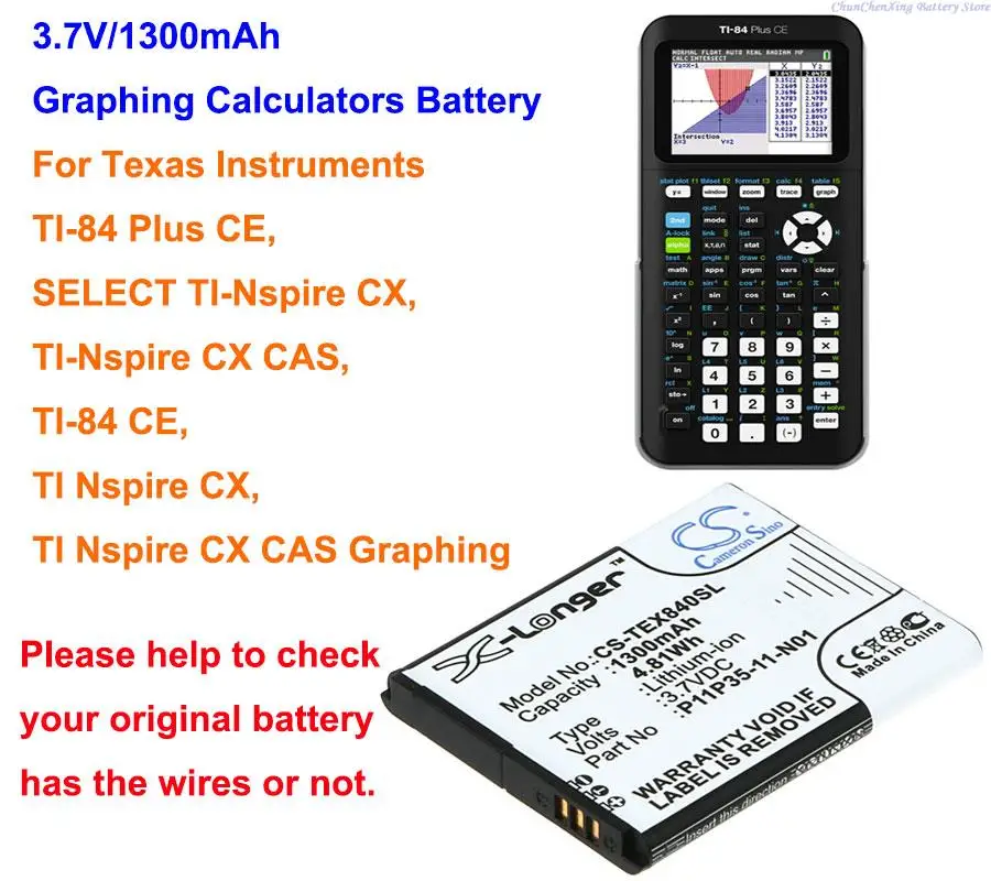 Couscous Spreek uit Gepensioneerde Cameron Sino 1300Mah Batterij Voor Texas Ti Nspire Cx, Ti Nspire Cx Cas  Grafieken, TI-84 Ce, TI-84 Plus Ce, Controleren Met Draden Of Niet -  AliExpress Consumentenelektronica