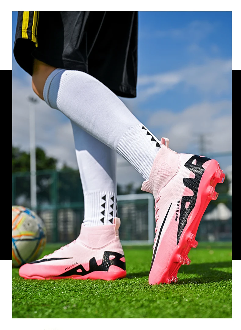 Description Picture 5 of itemMan's Soccer Shoes Adult Kid TF/FG Outsole Non-Slip Unisex Football Cleats Outdoor Lawn Breathable Sneakers