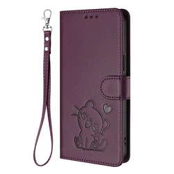 Stylish Leather Phone Case with Stand, Card Slots, and Wallet Strap for TCL 505 (YB0986)