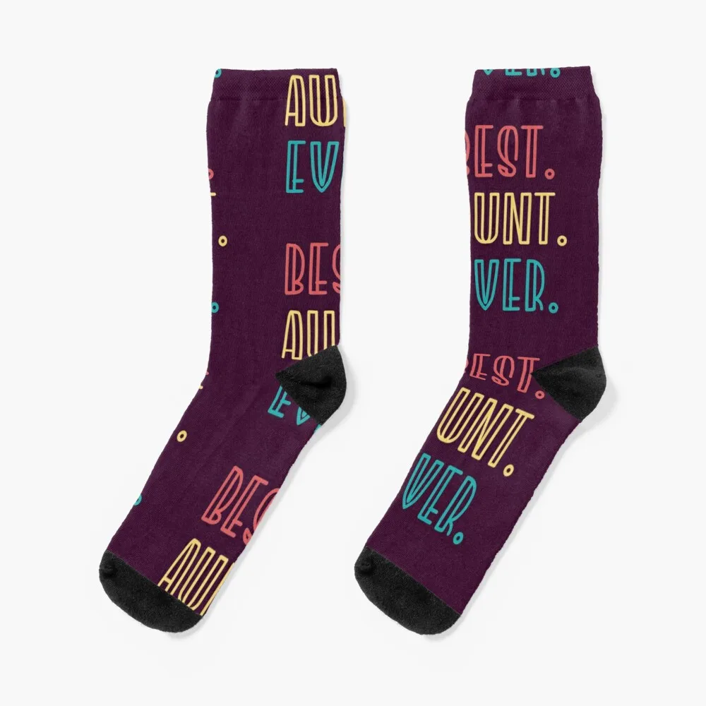 Best Aunt Ever Neonlight Socks christmas sock Golf socks sport socks Socks set Socks Girl Men's sweet baby gang socks anti slip socks man christmas gift for men sport man sock