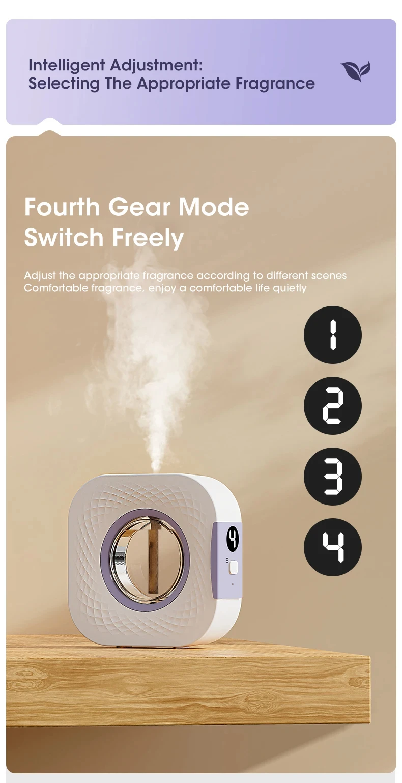 Smart Aroma Diffuser Air Purifier With Digital Display And Gears_voghion.com