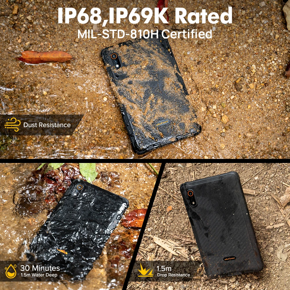 Ulefone Armor Pad Lite  Rugged Tablet IP68/IP69K Android Tablet , 6GB（3GB+3GB RAM）,32GB ROM 13MP Camera 5