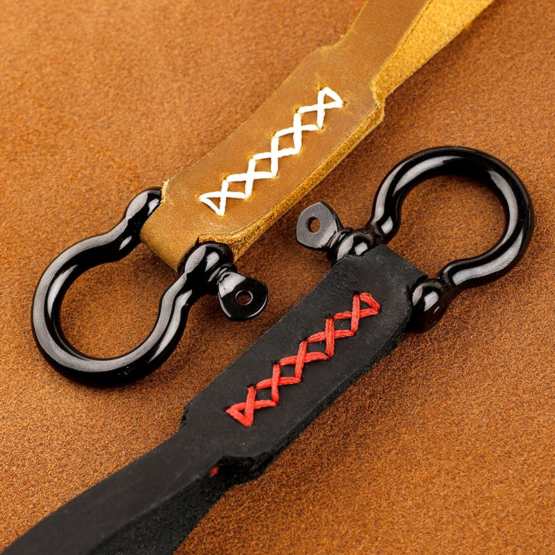 DIY 수제 가죽 제품 자동차 키체인 펜던트 반제품 키트 창의적인 천연 가죽 가방 장식품 키홀더