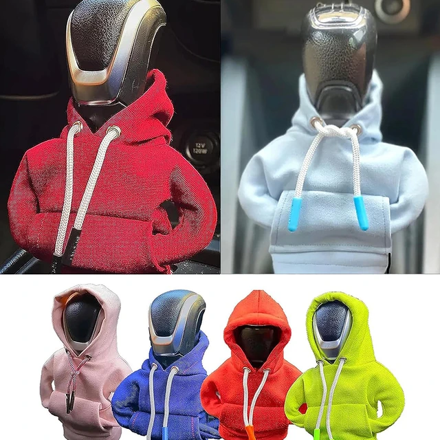 2PCS Gear Shift Hoodie Cover Car Interior Decor Funny Sweater Cover Gear  Handle