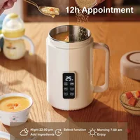 Bouilloire électrique 500W 12h, Pot spécial pour bouillie de rendez-vous, tasse de santé Portable en acier inoxydable 304, cuiseur à riz multifonctionnel 1L 4
