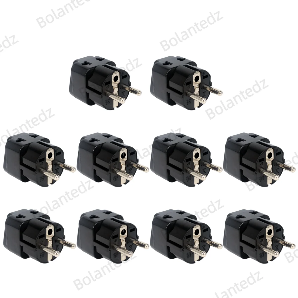 Universal Travel Plug Adapter (White/Black/Copper) - Type E/F