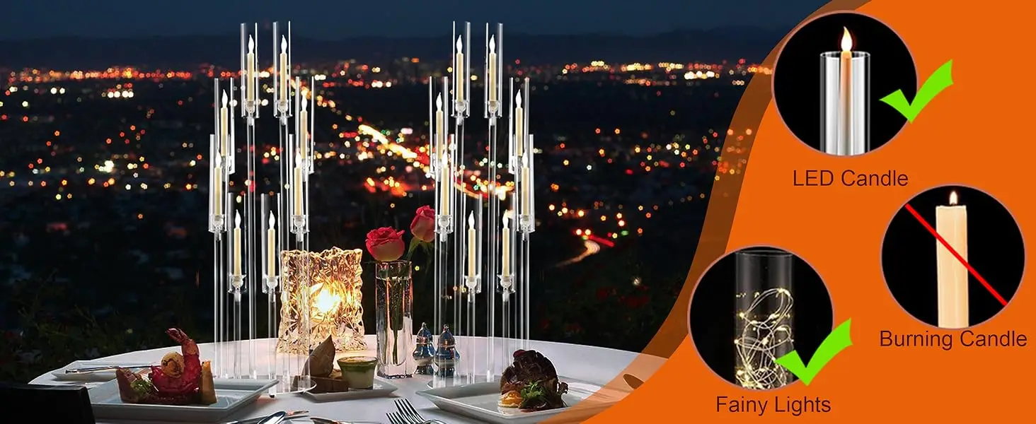 Acrylic Candelabra Centerpieces