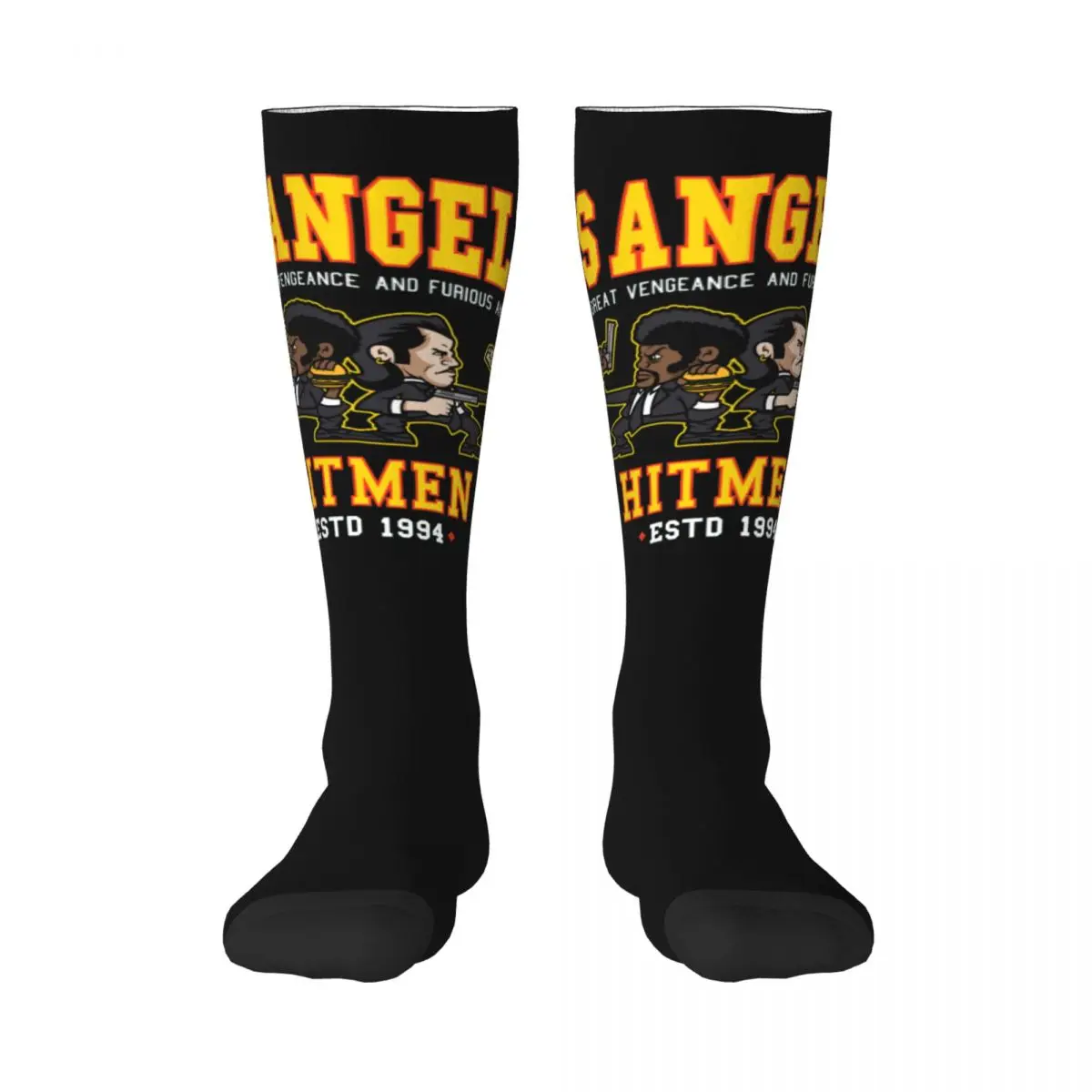 

Cool Pulp Fiction John Travolta 1 Adult Stockings Vintage High elasticity Geeky Contrast color Hyundai Compression Socks