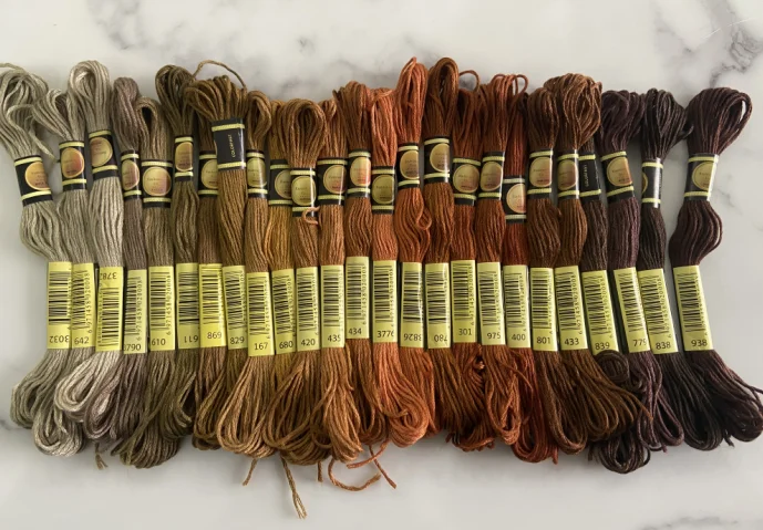 10 pieces cross stitch threads colors 10 two labels cross stitch embroidery thread embroidery thread