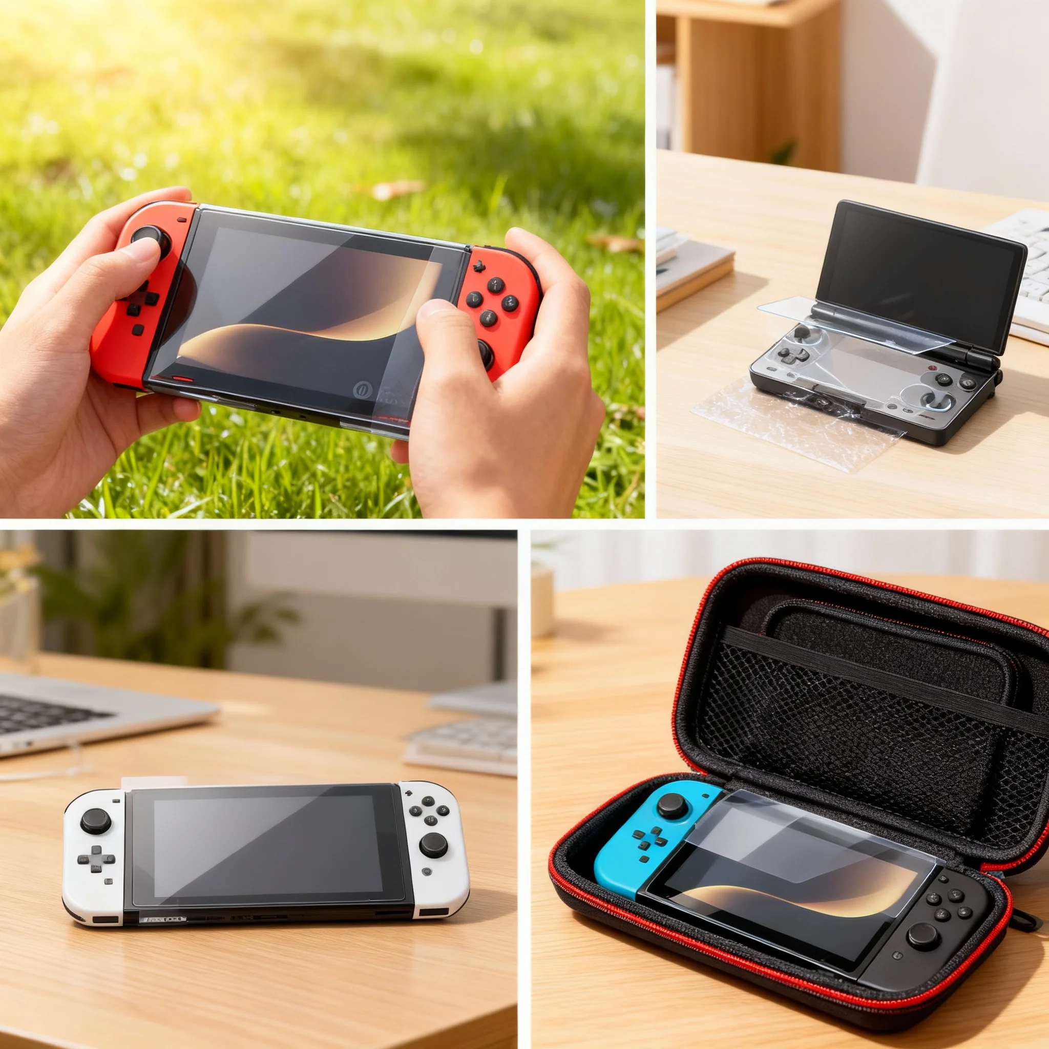 Ultra-Clear Scratch-Resistant Screen Protector for Handheld Game Consoles