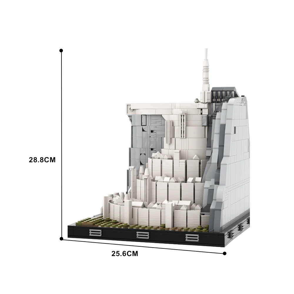 Moc Minas Tirith Building Blocks Movies Rings Tower Guard Model