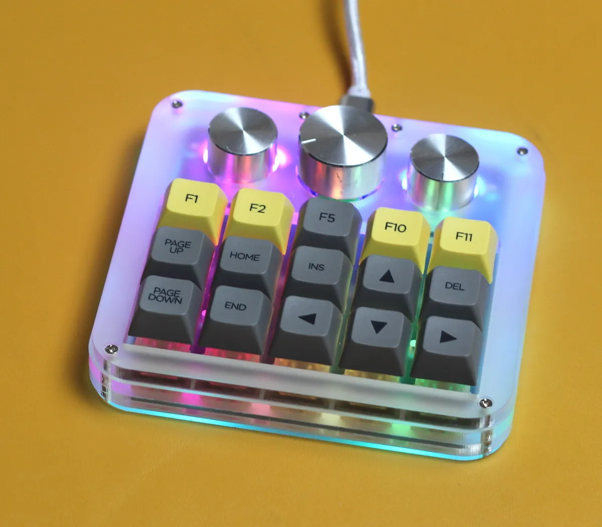 Keebox-teclado Pequeno Mini Teclado 15 Teclas Botões Função Personalizada Programação Via - Imagem 3