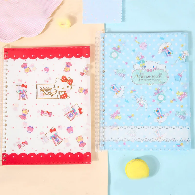 2/6pcs Sanrio Notebook Cinnamoroll Melody Kuromi Loose-leaf Student Hand  Book School Planner Notepad Stationery Diary Notepad