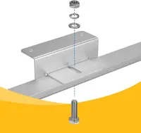 16 pièces/ensemble Kits de support de montage de panneau solaire 4/8 unités panneau solaire support de montage en aluminium z support pour RV, toit, bateau 2