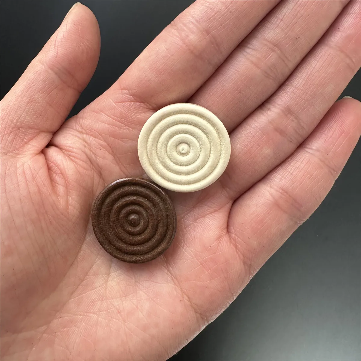 2.5cm/0.98inch round Wooden Checkers Round International Checkers Pieces Board Game Backgammon Accessories 24pcs/set