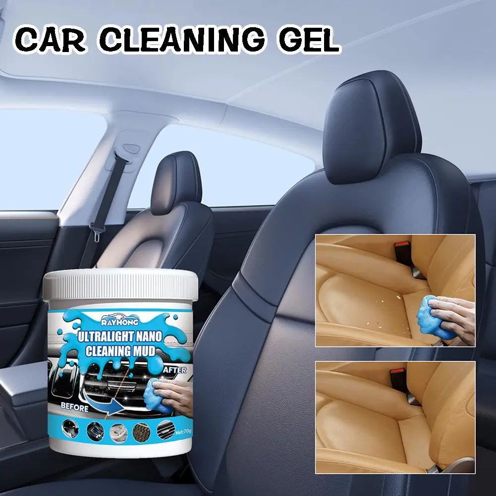 1pcs Car Cleaning Gel Vents Household Car Notebook Computer Keyboard Dust Cleaning Reusable Multipurpose Dirt Cleaner Slime Auto