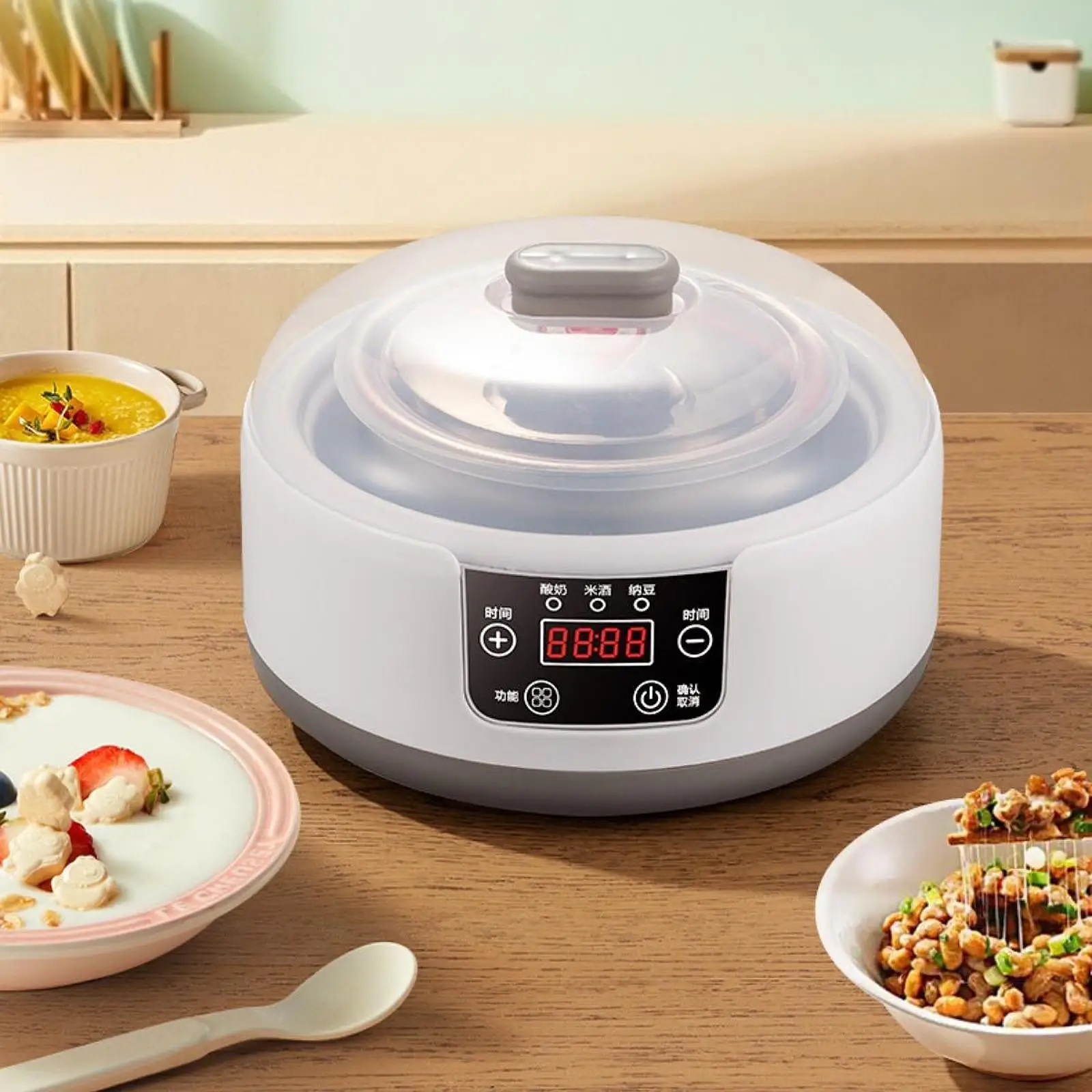 Automatic Yogurt Maker Timing Function Constant Temperature Control Low Noise Household Natto Maker 1.2L Electric Yogurt Machine