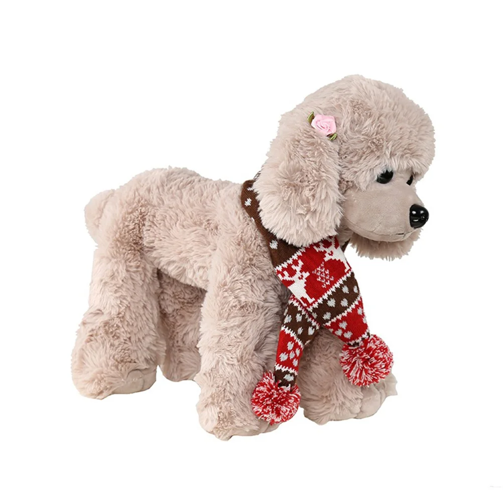 

Adorable Pet Scarf Winter Warm Dog Neckerchief Christmas Pet Clothes Assessory for Decor (Size L)