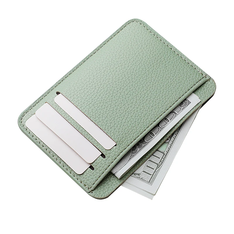 Credit Card Wallet Ultra-thin Soft PU Leather Mini Bank Credit Card Box Female Male Business Set 1Pc credit card wallet