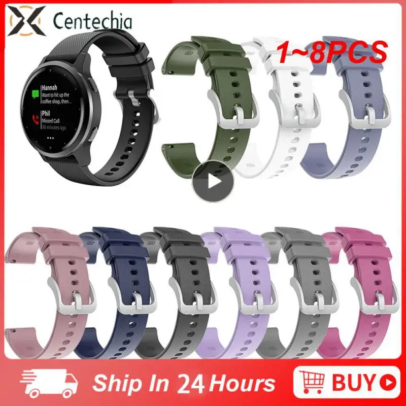 

1 ~ 8 шт. для Garmin Vivoactive 4s/vivomove 3s Серебряный ремешок с пряжкой сменный ремешок для часов 18 мм носимые устройства ремешок для часов