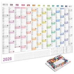 Large Wall Calendar and Daily Planner - Annual Agenda Organizer with To - Do List and Yearly Schedule (03)