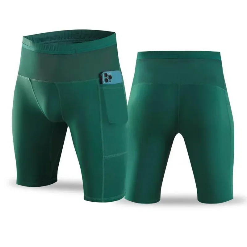 Men's Quick Dry Compression Sports Shorts Tight Fit Running Fitness Training Pants Elastic Comfortable Breathable Summer Spring