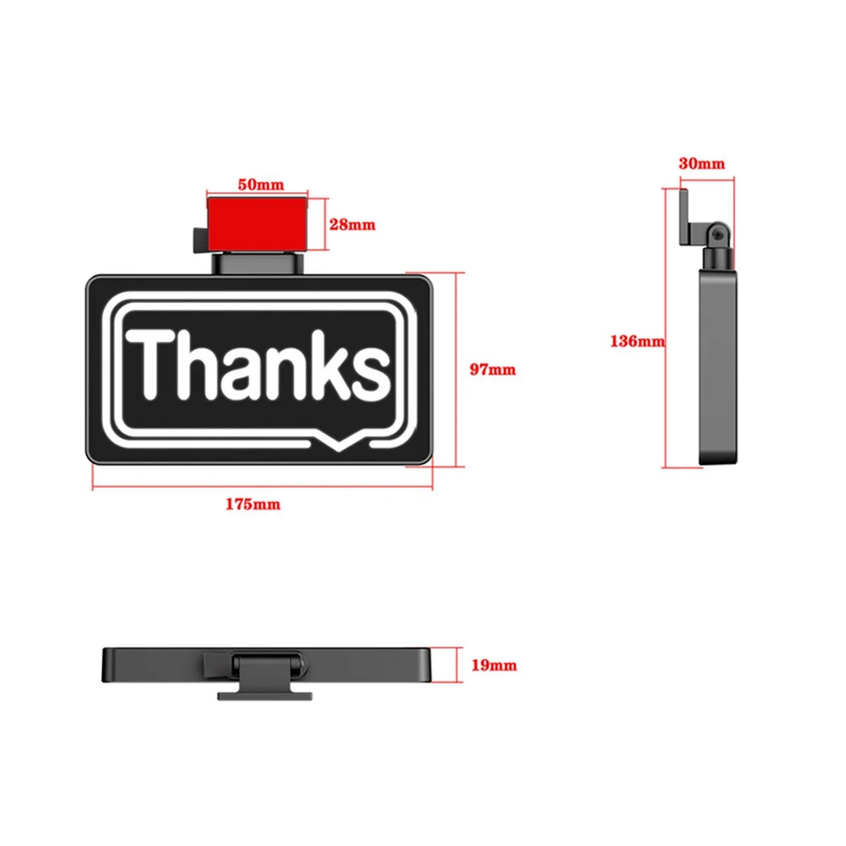 Car Rear Window Thanks Light Auto Remote Control Driving Etiquette