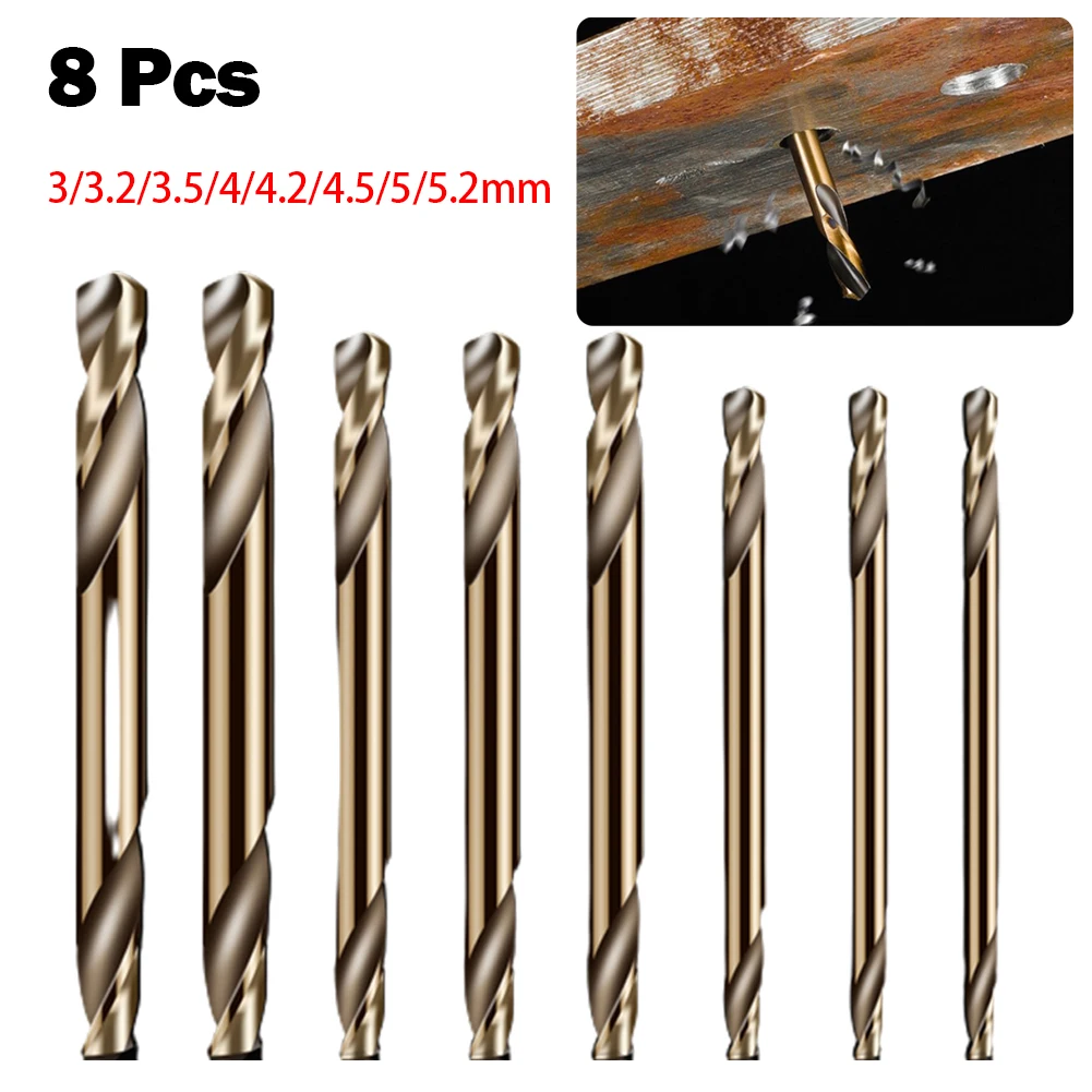 

Straight Shank Drill Hand Tool Accessories Drill Bits Double Head Durable High Quality High Speed Steel Portable