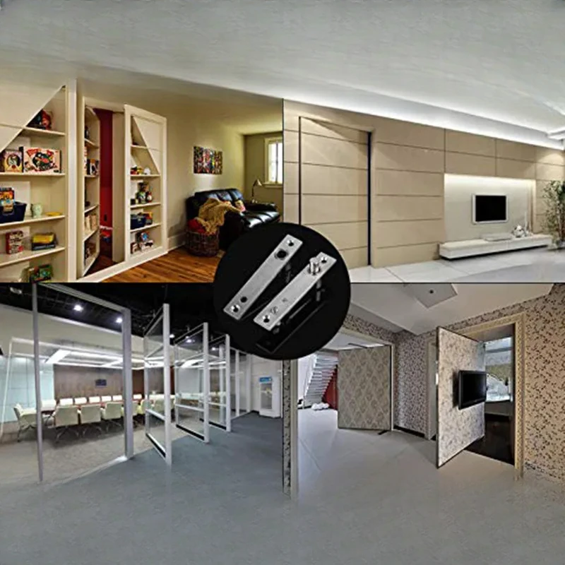 Stainless Steel Pivot Heavy Duty Rotating Shaft Wooden Door Hinge Shaft Murphy Positioning Door Hidden Axis 360-degree