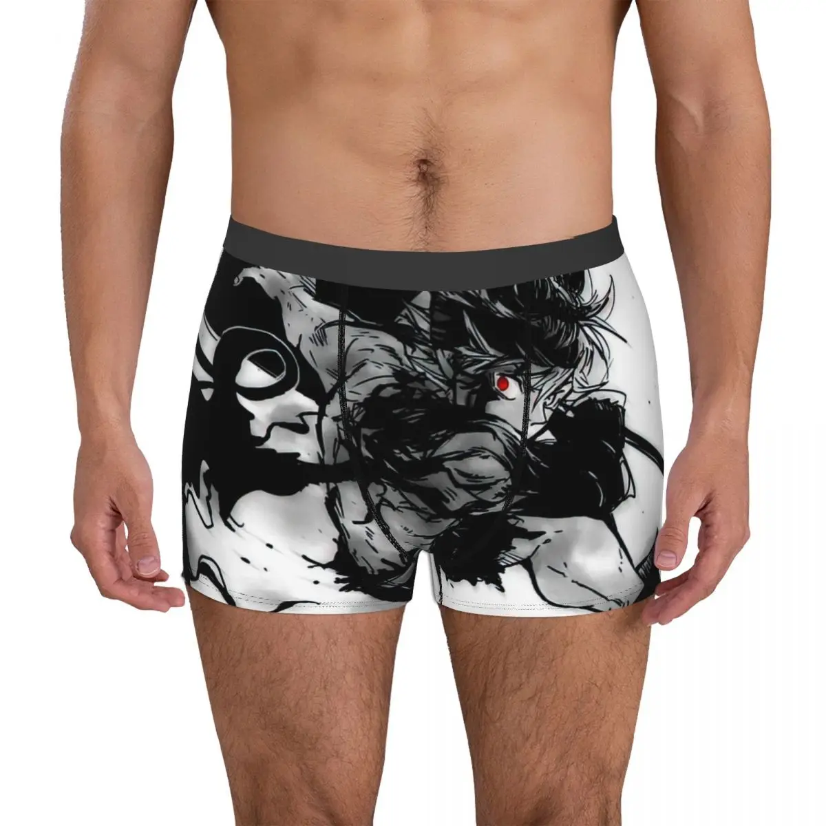 Black Clover Asta Men's Boxer Briefs Shorts Men Underpants Cartoon Anime Funny Men's Panties Soft Underwear For Men чехол epik four leaf clover для xiaomi redmi note 6 pro black