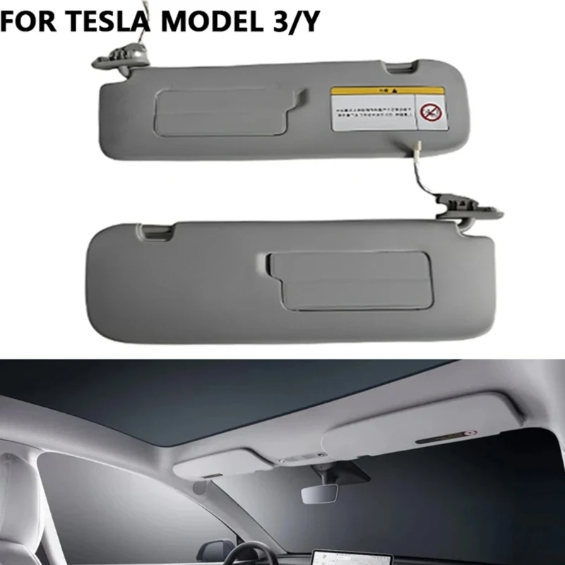 

Car Adjustable Sunvisor with Makeup Mirror For Model 3/Y 1490405-41-C 1490406-31-C Window Shield Shade Sunblind Sunshade
