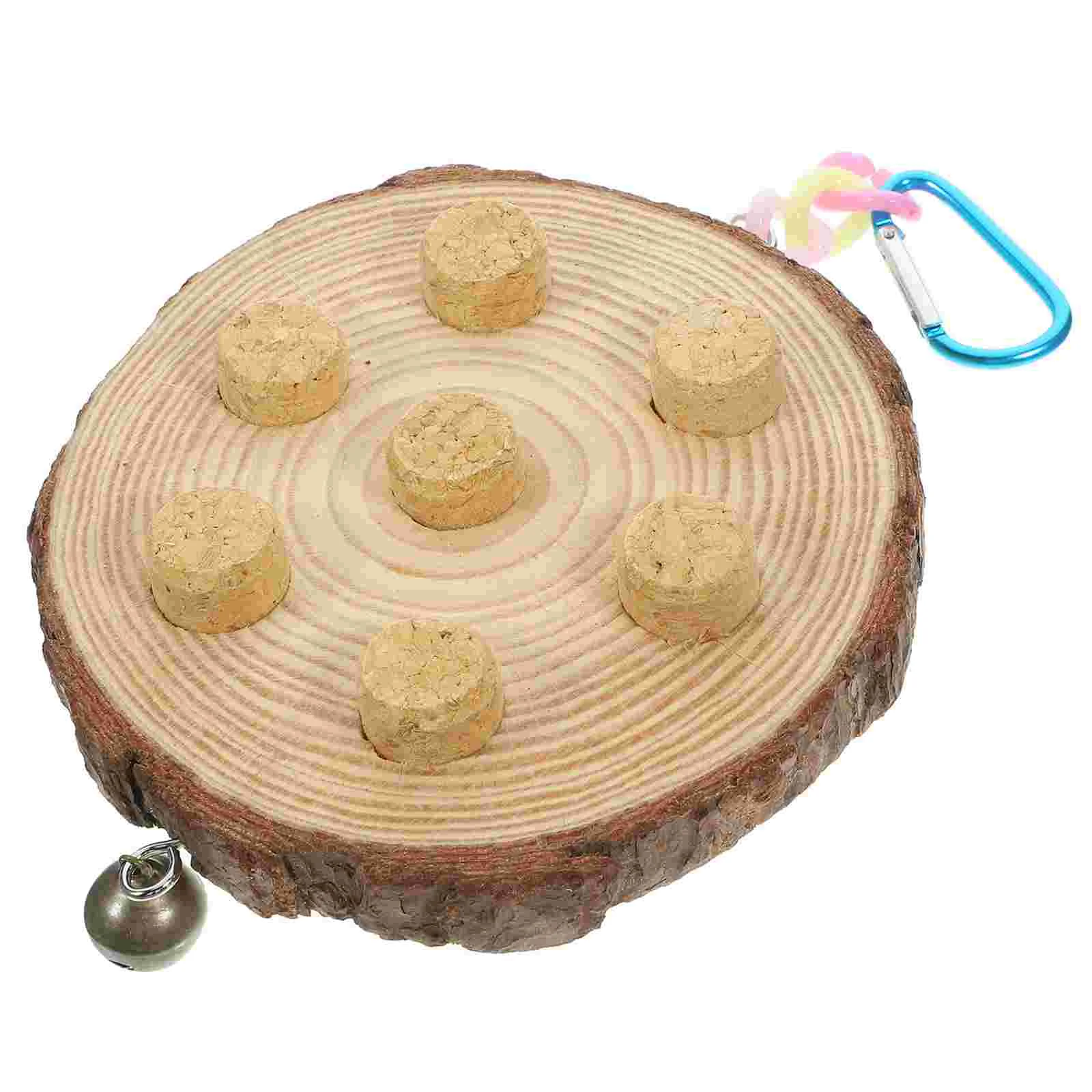 

Accessories for Pet Bird Chewable Toy Bite-resistant Wooden Parrot Toys Pier Chewing Foraging Hanging