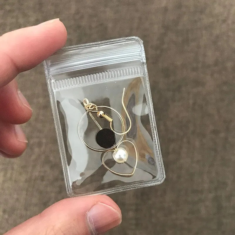 Jewelry Pouches 30Pcs Transparent PVC for Earring Necklace