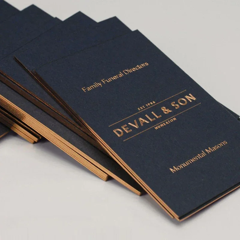Business Card High-end Hot Stamping Double-sided Printing Business Card 500G Paper 100PCS Business cards