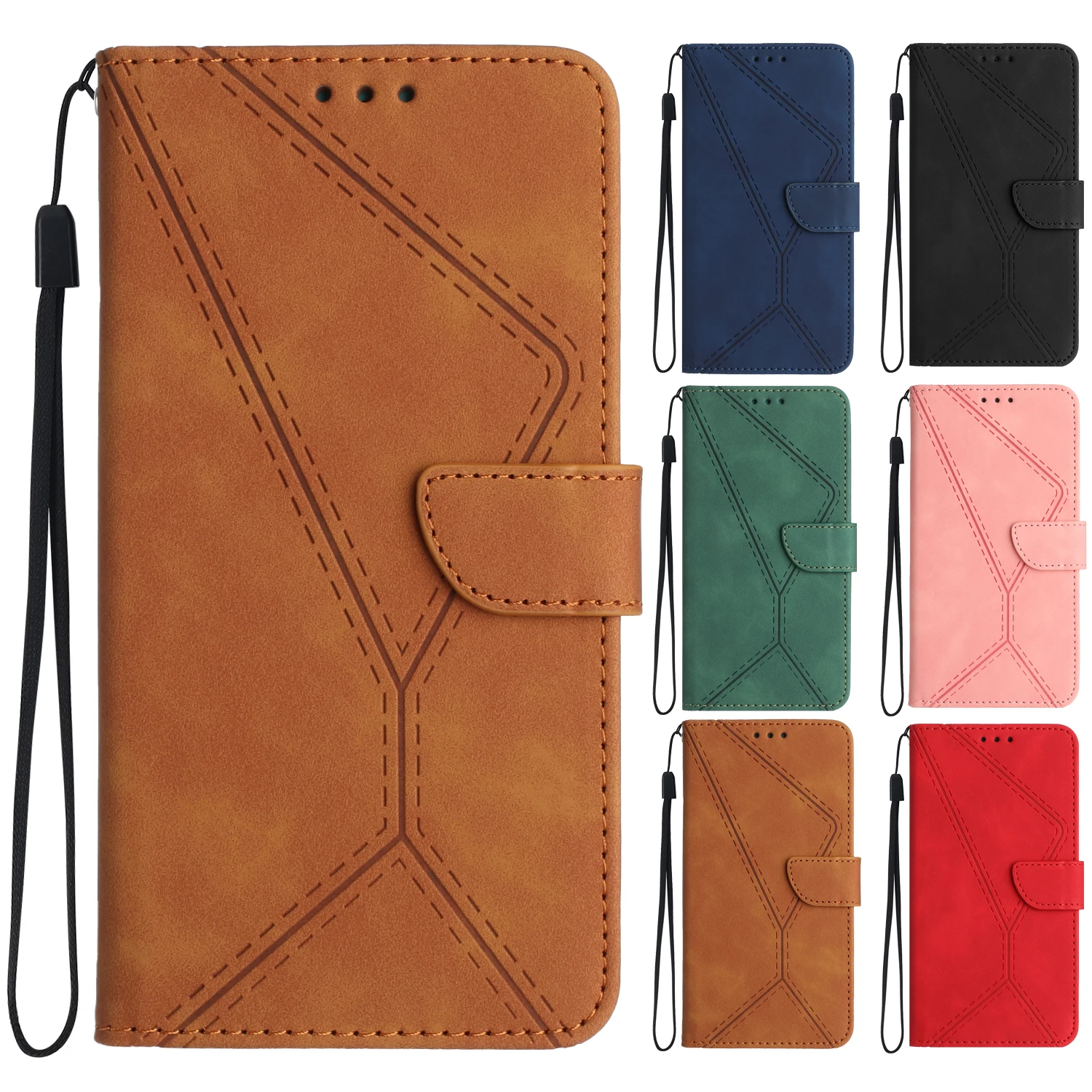 

embossed Splicing Wallet Case Phone For Samsung Galaxy M54 M14 A24 A54 A34 A14 A23 A32 A22 A13 A12 A03 A73 A52 S23 Ultra S22plus