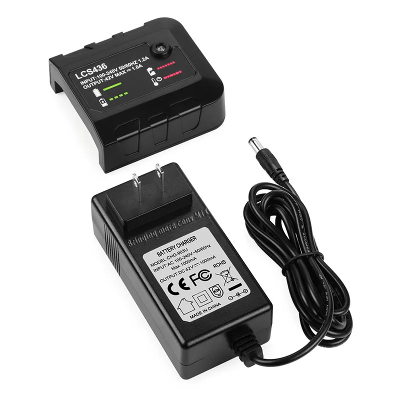 36v 40v Max Battery Charger With 2usb Replacement For Black +decker Lcs36  Lcs40 Li-ion Battery (only Charger, No Battery)