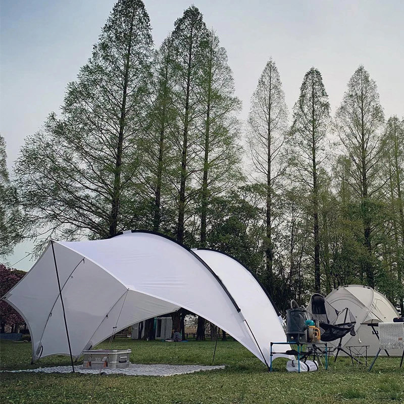 

Двойная Рама стержни открытый солнцезащитный тент Анти-ультрафиолетовый супер большой плотный военный тент навес пляжная гостиная придверный тент